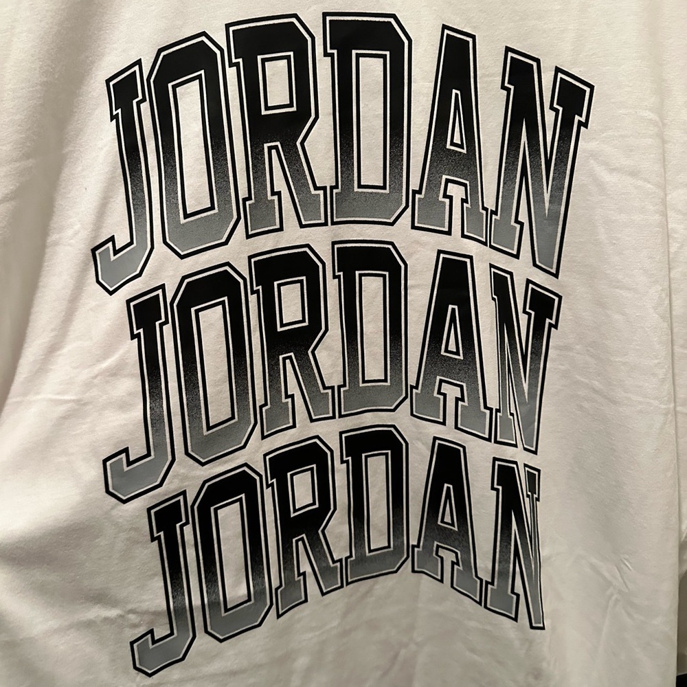 Jordan Stack Short Sleeve Graphic T-Shirt White XXL - Picture 3 of 8